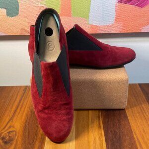 Rare Thierry Rabotin Red Suede Loafers